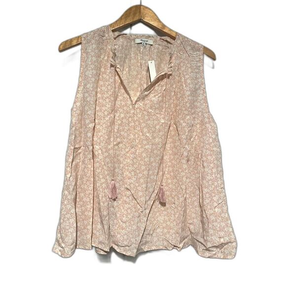 Madewell Tops - Women's Madewell 100% Silk Blush Floral Blouse
